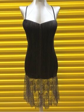 La Perla satin & lace dress